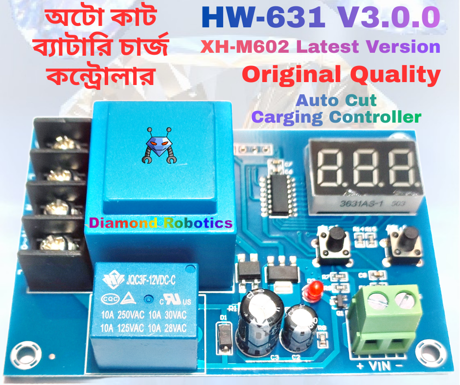 Auto Cut Programmable Circuit 12v dc Battery Charger Controller Hw-631/XH-M602 for 3.7V-12V Lithium & Lead Acid Battery